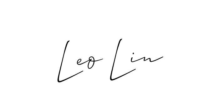 Make a beautiful signature design for name Leo Lin. With this signature (Allison_Script) style, you can create a handwritten signature for free. Leo Lin signature style 2 images and pictures png