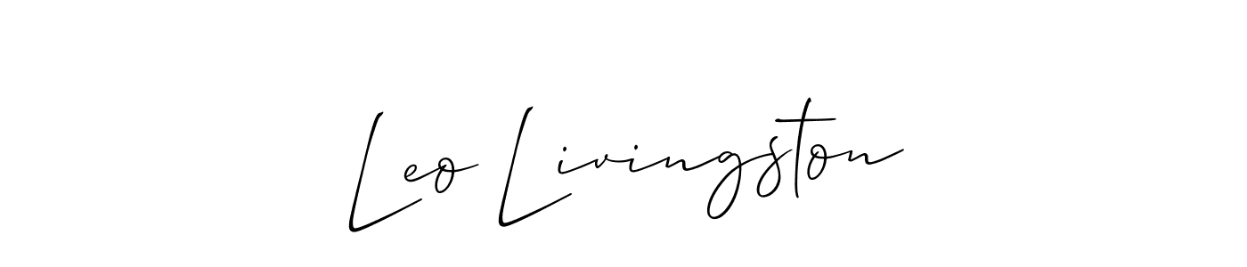 The best way (Allison_Script) to make a short signature is to pick only two or three words in your name. The name Leo Livingston include a total of six letters. For converting this name. Leo Livingston signature style 2 images and pictures png