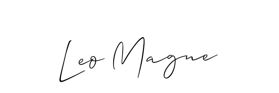 Create a beautiful signature design for name Leo Magne. With this signature (Allison_Script) fonts, you can make a handwritten signature for free. Leo Magne signature style 2 images and pictures png