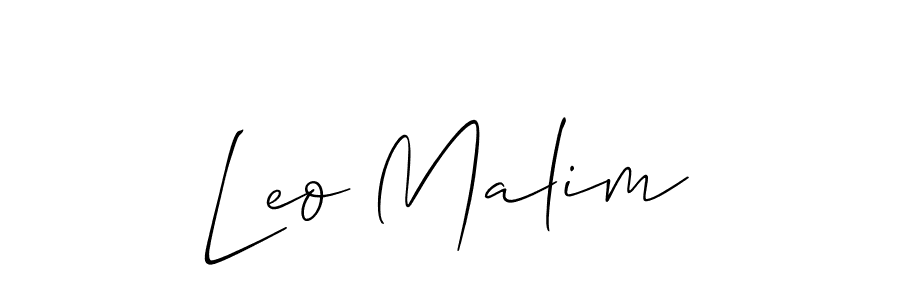 How to make Leo Malim signature? Allison_Script is a professional autograph style. Create handwritten signature for Leo Malim name. Leo Malim signature style 2 images and pictures png