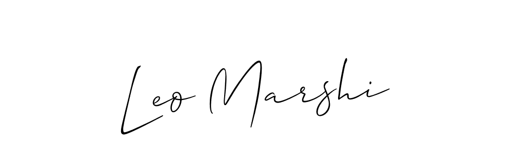 You should practise on your own different ways (Allison_Script) to write your name (Leo Marshi) in signature. don't let someone else do it for you. Leo Marshi signature style 2 images and pictures png