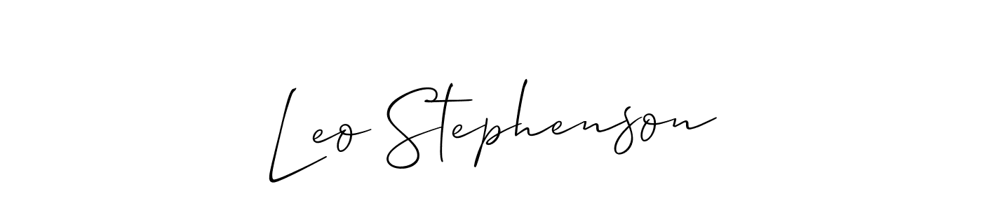 Leo Stephenson stylish signature style. Best Handwritten Sign (Allison_Script) for my name. Handwritten Signature Collection Ideas for my name Leo Stephenson. Leo Stephenson signature style 2 images and pictures png