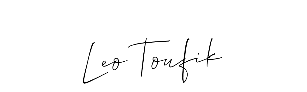 Make a beautiful signature design for name Leo Toufik. Use this online signature maker to create a handwritten signature for free. Leo Toufik signature style 2 images and pictures png