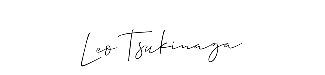 Create a beautiful signature design for name Leo Tsukinaga. With this signature (Allison_Script) fonts, you can make a handwritten signature for free. Leo Tsukinaga signature style 2 images and pictures png