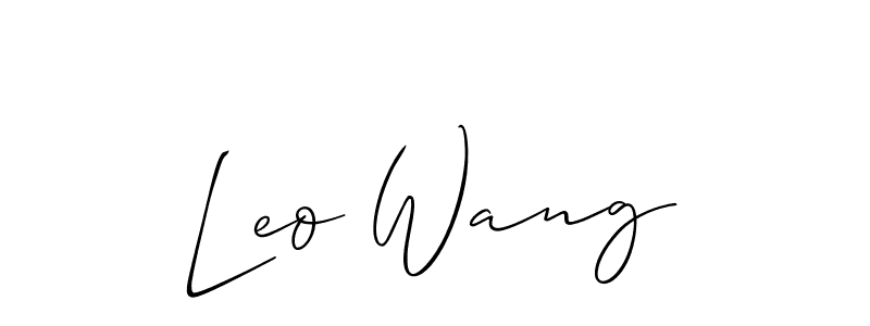 You should practise on your own different ways (Allison_Script) to write your name (Leo Wang) in signature. don't let someone else do it for you. Leo Wang signature style 2 images and pictures png
