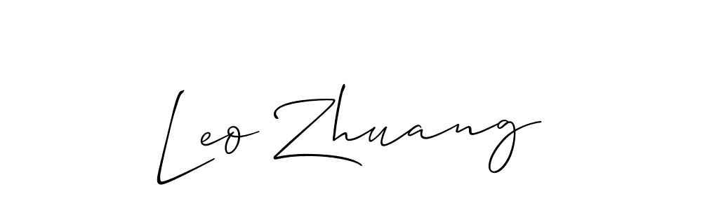 Check out images of Autograph of Leo Zhuang name. Actor Leo Zhuang Signature Style. Allison_Script is a professional sign style online. Leo Zhuang signature style 2 images and pictures png