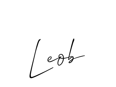 Design your own signature with our free online signature maker. With this signature software, you can create a handwritten (Allison_Script) signature for name Leob. Leob signature style 2 images and pictures png