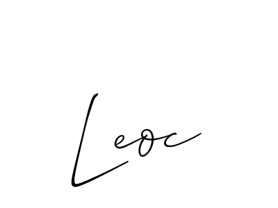 How to Draw Leoc signature style? Allison_Script is a latest design signature styles for name Leoc. Leoc signature style 2 images and pictures png