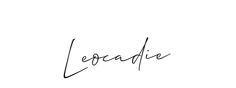 You can use this online signature creator to create a handwritten signature for the name Leocadie. This is the best online autograph maker. Leocadie signature style 2 images and pictures png