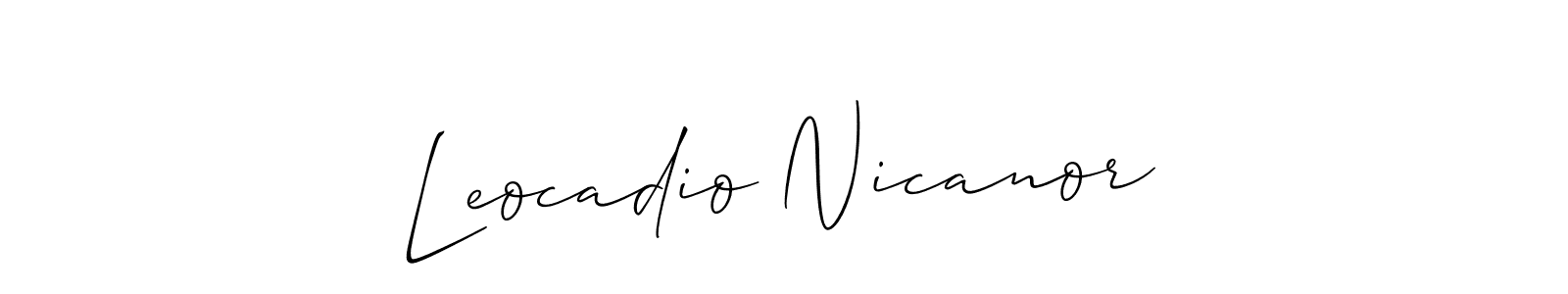 Once you've used our free online signature maker to create your best signature Allison_Script style, it's time to enjoy all of the benefits that Leocadio Nicanor name signing documents. Leocadio Nicanor signature style 2 images and pictures png