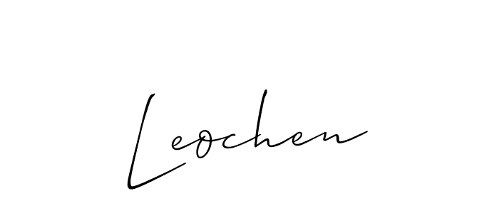 if you are searching for the best signature style for your name Leochen. so please give up your signature search. here we have designed multiple signature styles  using Allison_Script. Leochen signature style 2 images and pictures png
