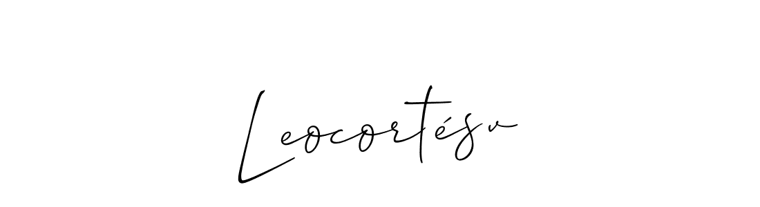 Create a beautiful signature design for name Leocortésv. With this signature (Allison_Script) fonts, you can make a handwritten signature for free. Leocortésv signature style 2 images and pictures png