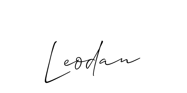 Allison_Script is a professional signature style that is perfect for those who want to add a touch of class to their signature. It is also a great choice for those who want to make their signature more unique. Get Leodan name to fancy signature for free. Leodan signature style 2 images and pictures png