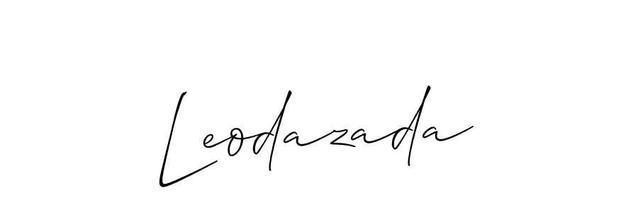 Similarly Allison_Script is the best handwritten signature design. Signature creator online .You can use it as an online autograph creator for name Leodazada. Leodazada signature style 2 images and pictures png