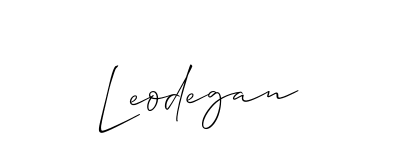 Best and Professional Signature Style for Leodegan. Allison_Script Best Signature Style Collection. Leodegan signature style 2 images and pictures png