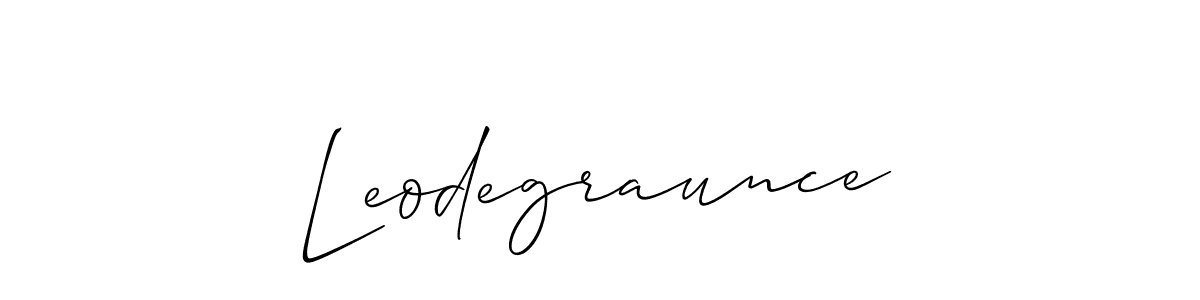 Create a beautiful signature design for name Leodegraunce. With this signature (Allison_Script) fonts, you can make a handwritten signature for free. Leodegraunce signature style 2 images and pictures png