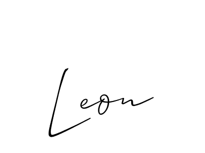 Best and Professional Signature Style for Leon. Allison_Script Best Signature Style Collection. Leon signature style 2 images and pictures png
