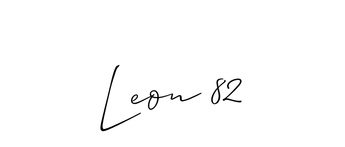 How to make Leon 82 name signature. Use Allison_Script style for creating short signs online. This is the latest handwritten sign. Leon 82 signature style 2 images and pictures png