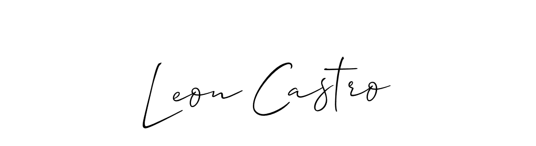 You should practise on your own different ways (Allison_Script) to write your name (Leon Castro) in signature. don't let someone else do it for you. Leon Castro signature style 2 images and pictures png