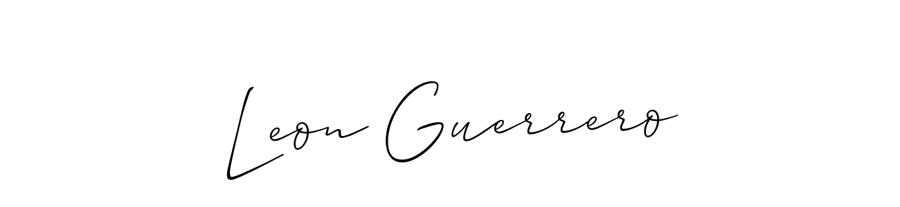 if you are searching for the best signature style for your name Leon Guerrero. so please give up your signature search. here we have designed multiple signature styles  using Allison_Script. Leon Guerrero signature style 2 images and pictures png