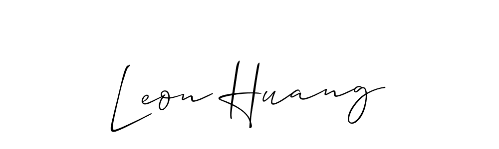 This is the best signature style for the Leon Huang name. Also you like these signature font (Allison_Script). Mix name signature. Leon Huang signature style 2 images and pictures png