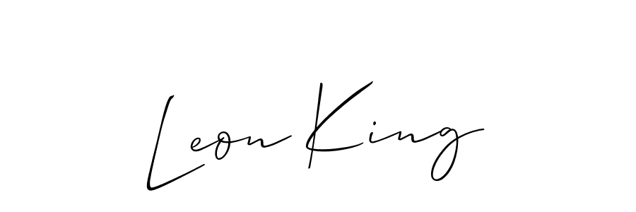 It looks lik you need a new signature style for name Leon King. Design unique handwritten (Allison_Script) signature with our free signature maker in just a few clicks. Leon King signature style 2 images and pictures png