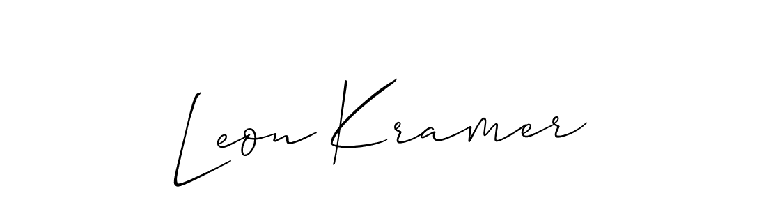 Leon Kramer stylish signature style. Best Handwritten Sign (Allison_Script) for my name. Handwritten Signature Collection Ideas for my name Leon Kramer. Leon Kramer signature style 2 images and pictures png