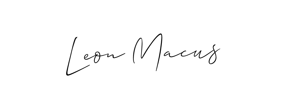 The best way (Allison_Script) to make a short signature is to pick only two or three words in your name. The name Leon Macus include a total of six letters. For converting this name. Leon Macus signature style 2 images and pictures png