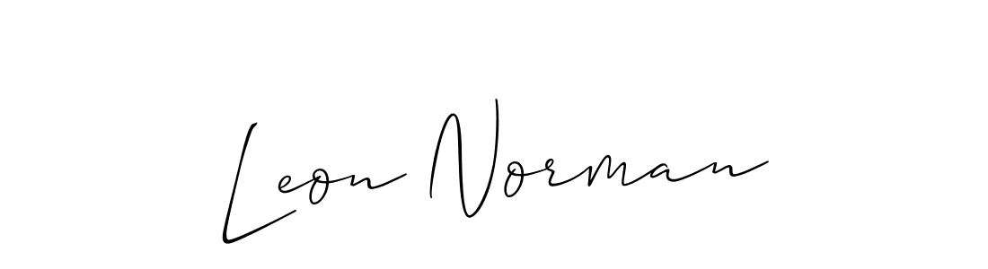 Make a beautiful signature design for name Leon Norman. With this signature (Allison_Script) style, you can create a handwritten signature for free. Leon Norman signature style 2 images and pictures png