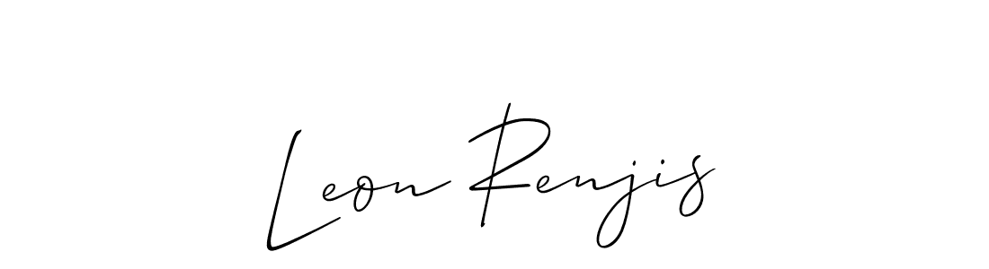 The best way (Allison_Script) to make a short signature is to pick only two or three words in your name. The name Leon Renjis include a total of six letters. For converting this name. Leon Renjis signature style 2 images and pictures png