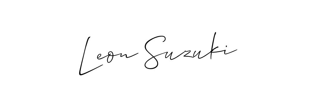 How to Draw Leon Suzuki signature style? Allison_Script is a latest design signature styles for name Leon Suzuki. Leon Suzuki signature style 2 images and pictures png