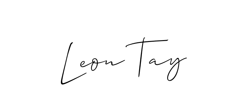 How to make Leon Tay signature? Allison_Script is a professional autograph style. Create handwritten signature for Leon Tay name. Leon Tay signature style 2 images and pictures png