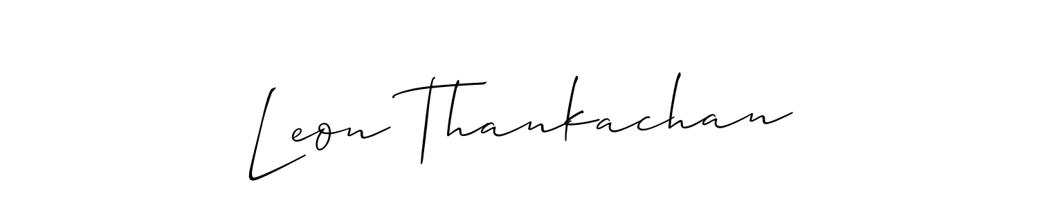 Also You can easily find your signature by using the search form. We will create Leon Thankachan name handwritten signature images for you free of cost using Allison_Script sign style. Leon Thankachan signature style 2 images and pictures png