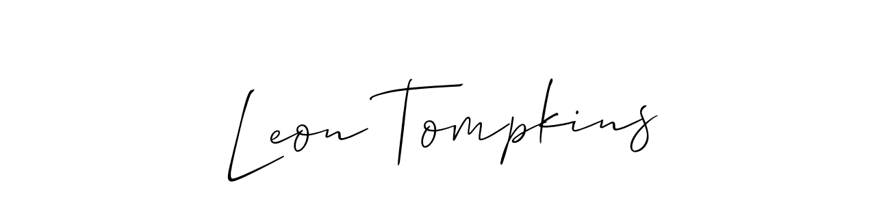 if you are searching for the best signature style for your name Leon Tompkins. so please give up your signature search. here we have designed multiple signature styles  using Allison_Script. Leon Tompkins signature style 2 images and pictures png