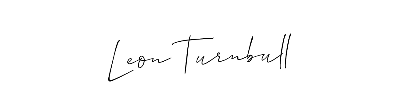 It looks lik you need a new signature style for name Leon Turnbull. Design unique handwritten (Allison_Script) signature with our free signature maker in just a few clicks. Leon Turnbull signature style 2 images and pictures png