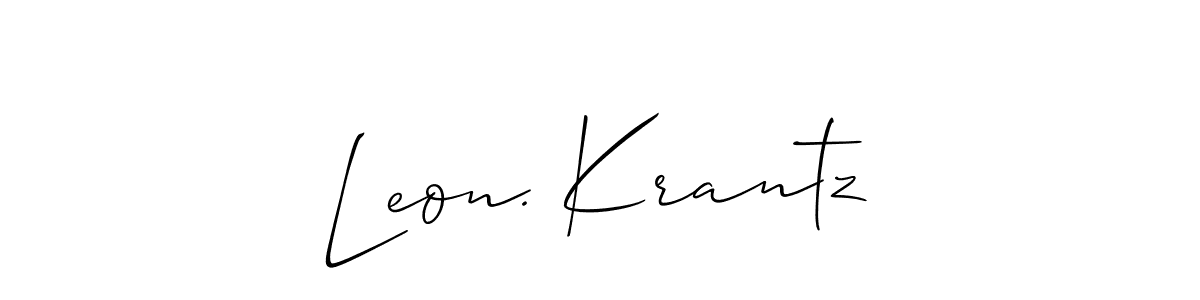 Once you've used our free online signature maker to create your best signature Allison_Script style, it's time to enjoy all of the benefits that Leon. Krantz name signing documents. Leon. Krantz signature style 2 images and pictures png