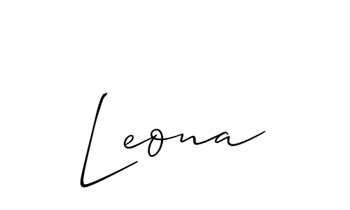 Allison_Script is a professional signature style that is perfect for those who want to add a touch of class to their signature. It is also a great choice for those who want to make their signature more unique. Get Leona name to fancy signature for free. Leona signature style 2 images and pictures png