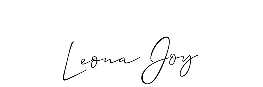 How to make Leona Joy name signature. Use Allison_Script style for creating short signs online. This is the latest handwritten sign. Leona Joy signature style 2 images and pictures png
