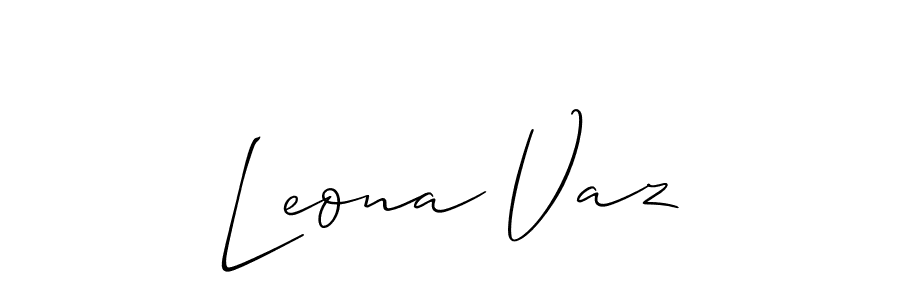 Design your own signature with our free online signature maker. With this signature software, you can create a handwritten (Allison_Script) signature for name Leona Vaz. Leona Vaz signature style 2 images and pictures png