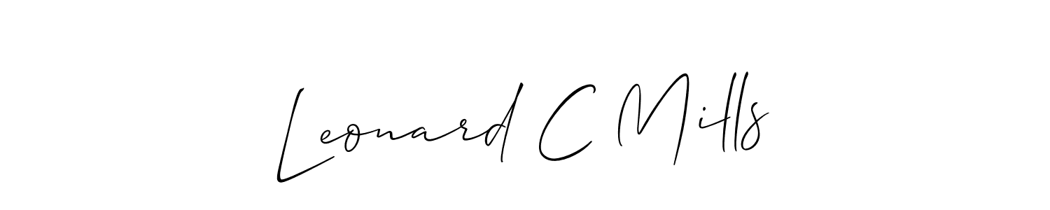 Once you've used our free online signature maker to create your best signature Allison_Script style, it's time to enjoy all of the benefits that Leonard C Mills name signing documents. Leonard C Mills signature style 2 images and pictures png