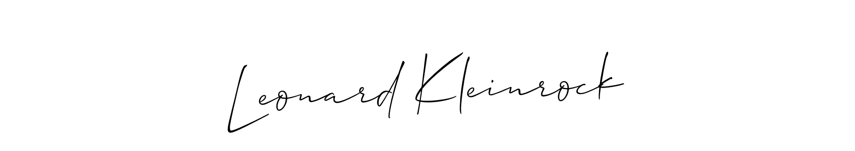 It looks lik you need a new signature style for name Leonard Kleinrock. Design unique handwritten (Allison_Script) signature with our free signature maker in just a few clicks. Leonard Kleinrock signature style 2 images and pictures png