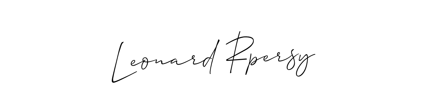 How to make Leonard Rpersy signature? Allison_Script is a professional autograph style. Create handwritten signature for Leonard Rpersy name. Leonard Rpersy signature style 2 images and pictures png