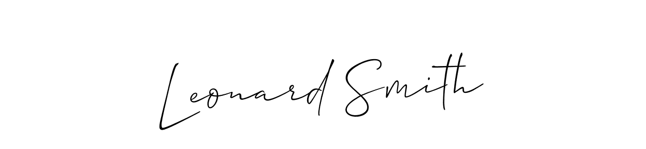 Best and Professional Signature Style for Leonard Smith. Allison_Script Best Signature Style Collection. Leonard Smith signature style 2 images and pictures png