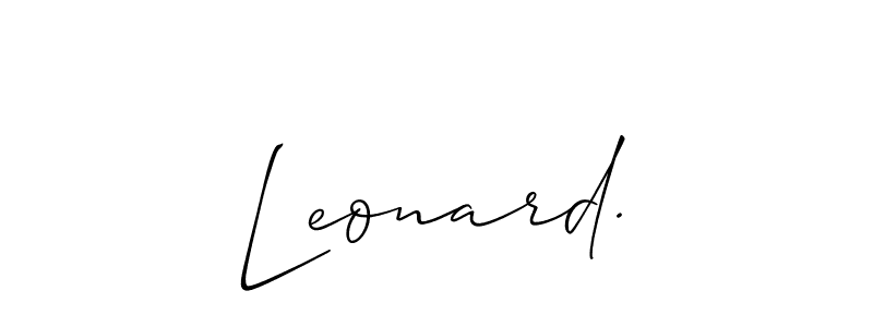 How to Draw Leonard. signature style? Allison_Script is a latest design signature styles for name Leonard.. Leonard. signature style 2 images and pictures png