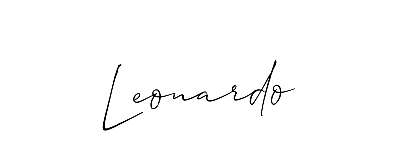 It looks lik you need a new signature style for name Leonardo. Design unique handwritten (Allison_Script) signature with our free signature maker in just a few clicks. Leonardo signature style 2 images and pictures png