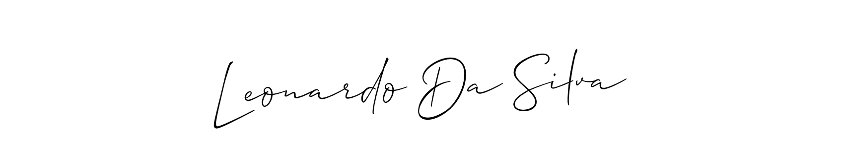 Create a beautiful signature design for name Leonardo Da Silva. With this signature (Allison_Script) fonts, you can make a handwritten signature for free. Leonardo Da Silva signature style 2 images and pictures png