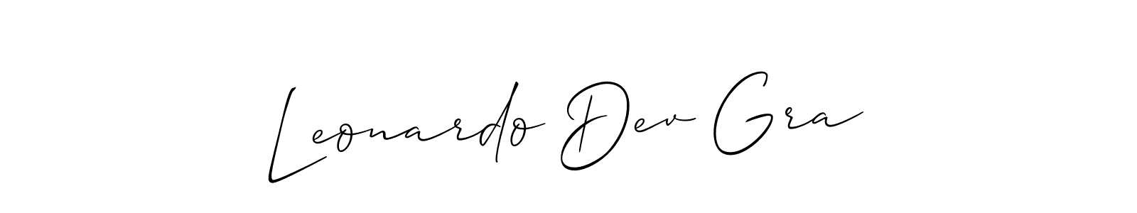 Design your own signature with our free online signature maker. With this signature software, you can create a handwritten (Allison_Script) signature for name Leonardo Dev Gra. Leonardo Dev Gra signature style 2 images and pictures png