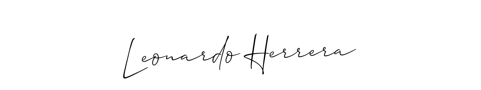 Design your own signature with our free online signature maker. With this signature software, you can create a handwritten (Allison_Script) signature for name Leonardo Herrera. Leonardo Herrera signature style 2 images and pictures png