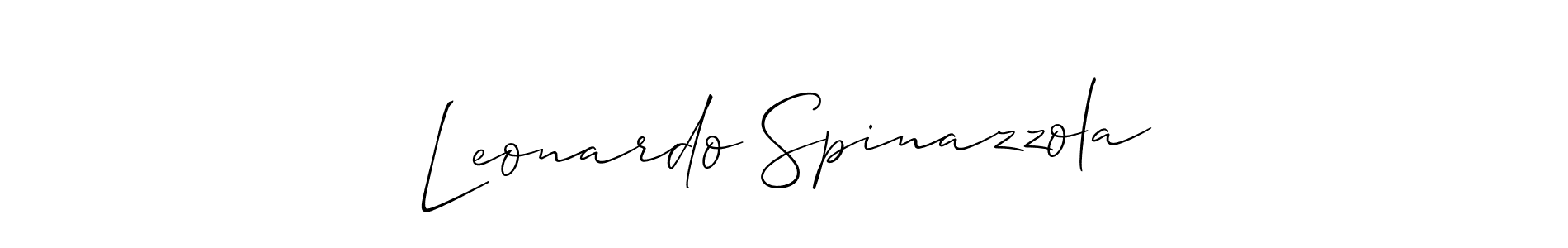 The best way (Allison_Script) to make a short signature is to pick only two or three words in your name. The name Leonardo Spinazzola include a total of six letters. For converting this name. Leonardo Spinazzola signature style 2 images and pictures png