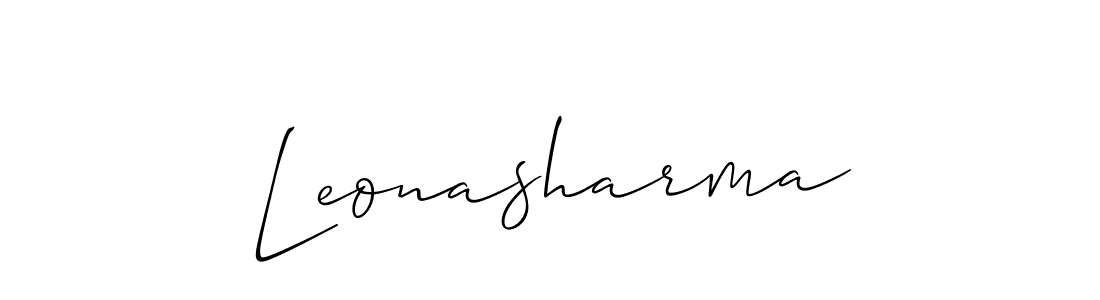 How to Draw Leonasharma signature style? Allison_Script is a latest design signature styles for name Leonasharma. Leonasharma signature style 2 images and pictures png